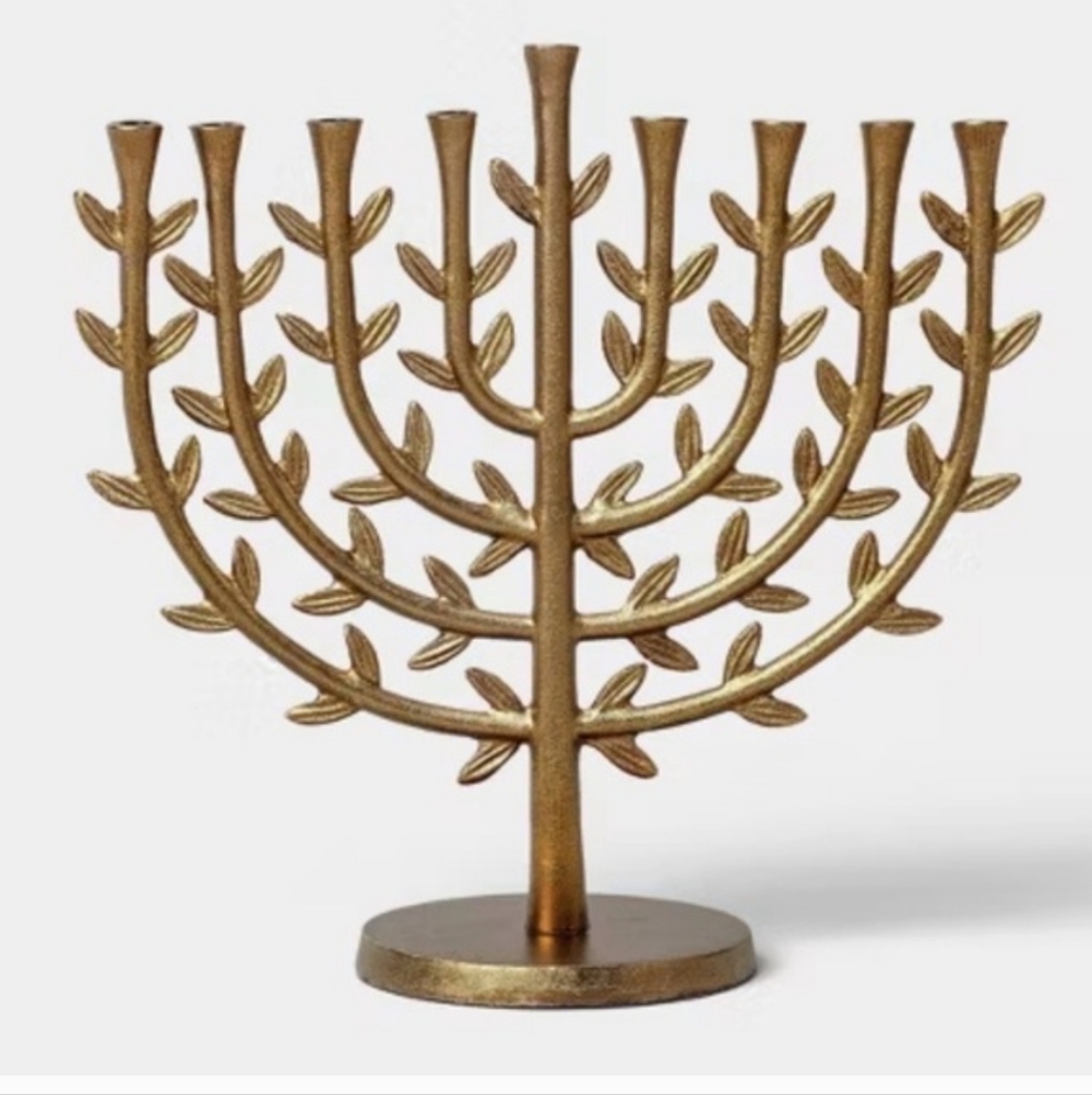 Tree of Life Menorah Gold - Threshold
